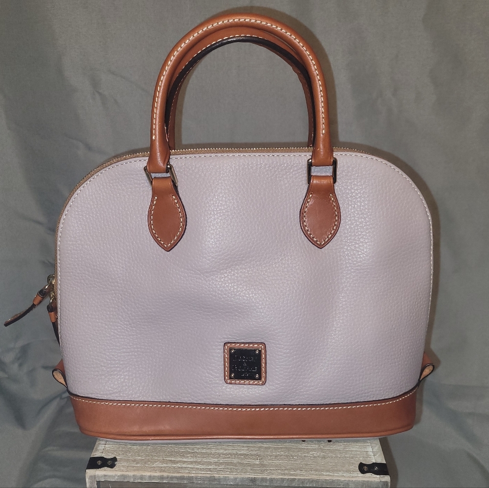 NWOT Dooney & Bourke Oyster Pebble Grain Satchel Crossbody Dustbag